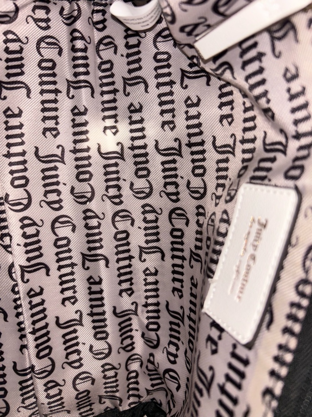 Juicy Couture White & Blush Monogram Shoulder Bag - Picture 3 of 4